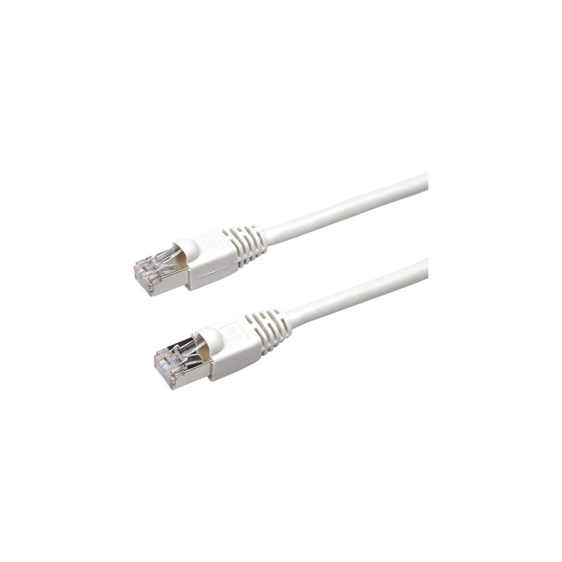 Bachmann CAT6a RJ45 Patch-Kabel(weiß, 5 Meter, geschirmt)