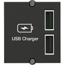 Bachmann Custom Modul USB-Charger, 2x USB-A, Ladegerät(schwarz, für Tischsteckdosen)