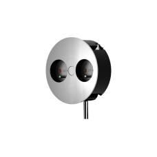 Bachmann Einbausteckdose TWIST 2S, 2-fach(edelstahl, 2x UTE Schutzkontakt (für Frankreich, Belgien))