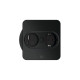 Bachmann Einbausteckdose TWIST 2, eckig, 2-fach, USB-Charger(schwarz, 1x Schutzkontakt, 1x USB-A, 1x USB-C)