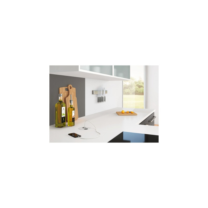 Bachmann Einbausteckdose TWIST 2-fach(weiß (matt), 2x Schutzkontakt)