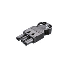 Bachmann Gerätebuchse GST18i3 mit Schraubanschluss, Stecker(schwarz, ohne Kabel)