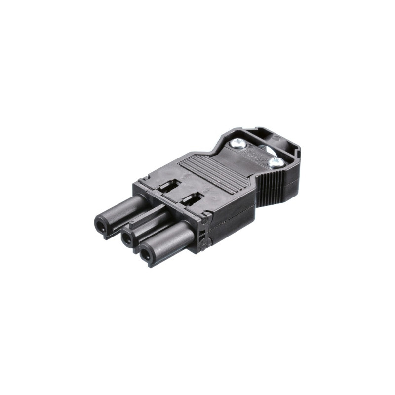 Bachmann Gerätebuchse GST18i3 mit Schraubanschluss, Stecker(schwarz, ohne Kabel)