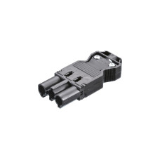 Bachmann Gerätestecker GST18i3 mit Schraubanschluss(schwarz, ohne Kabel)