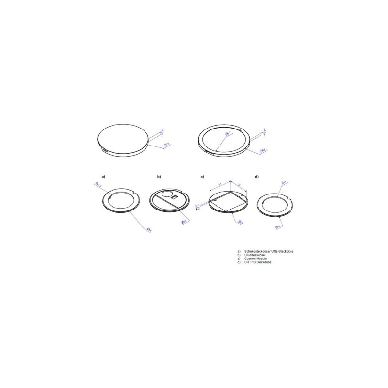 Bachmann PIX Deckelset 926.100, Abdeckung(edelstahl, Edelstahl-Optik)