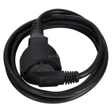 Bachmann Schutzkontakt-Verlängerungskabel 341.184(schwarz, 2 Meter)