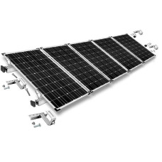 Befestigung 3-fach verstellbar, für Schrägdachmontage, 30mm Rahmenhöhe, Halterung(0% MWST, für 5 Solarpanels)