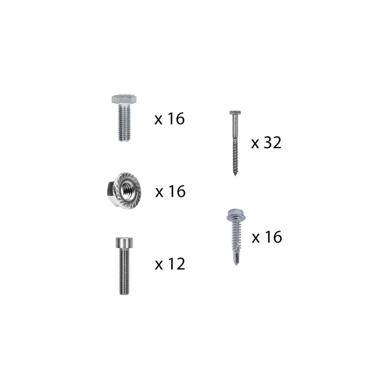 Befestigung 3-fach verstellbar, für Schrägdachmontage, 30mm Rahmenhöhe, Halterung(0% MWST, für 5 Solarpanels)