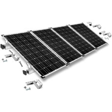 Befestigung 3-fach verstellbar, für Schrägdachmontage, 35mm Rahmenhöhe, Halterung(0% MWST, für 4 Solarpanels)