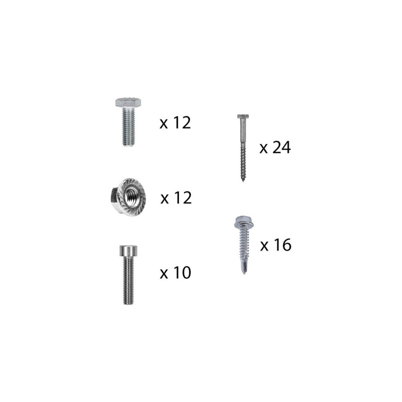 Befestigung 3-fach verstellbar, für Schrägdachmontage, 35mm Rahmenhöhe, Halterung(0% MWST, für 4 Solarpanels)