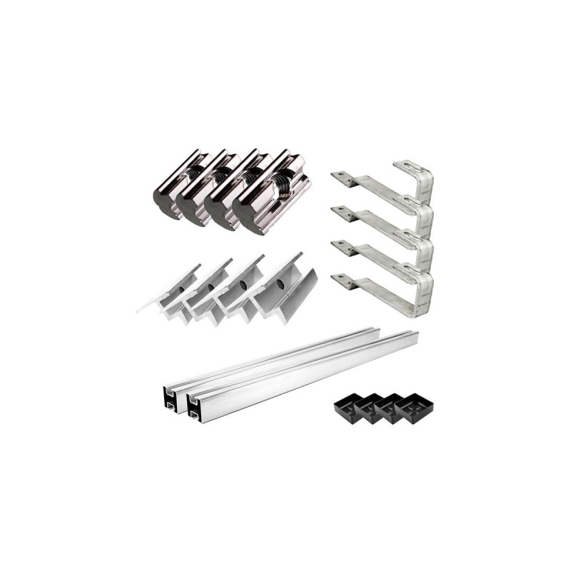 Befestigung Biberschwanz, für Schrägdachmontage, 30mm Rahmenhöhe, Halterung(0% MWST, für 1 Solarpanel)