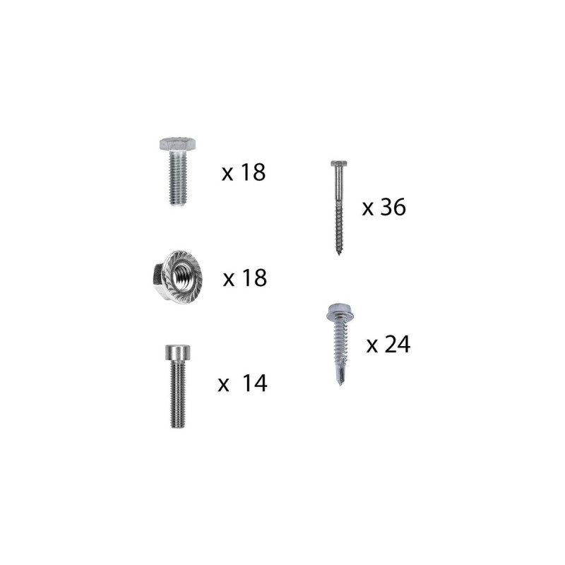 Befestigung Biberschwanz, für Schrägdachmontage, 30mm Rahmenhöhe, Halterung(0% MWST, für 6 Solarpanels)
