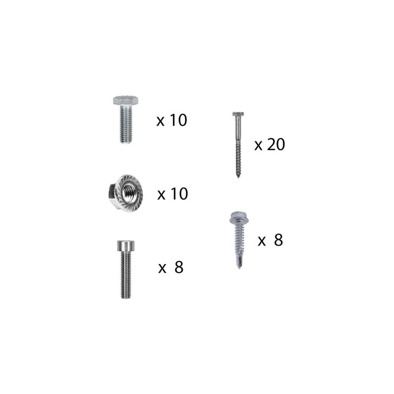 Befestigung Biberschwanz, für Schrägdachmontage, 35mm Rahmenhöhe, Halterung(0% MWST, für 3 Solarpanels)
