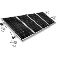 Befestigung Stockschrauben, für Schrägdachmontage, 30mm Rahmenhöhe, Halterung(0% MWST, für 4 Solarpanels, auf Wellplatten oder Trapezblech)