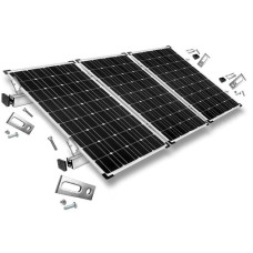 Befestigung Stockschrauben, für Schrägdachmontage, 35mm Rahmenhöhe, Halterung(0% MWST, für 4 Solarpanels, auf Wellplatten oder Trapezblech)