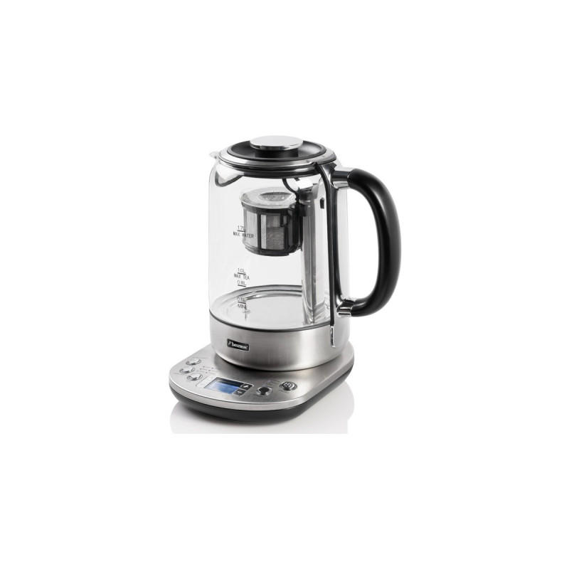 Bestron 2-in-1 Teebereiter & Wasserkocher AATM800STE(edelstahl, 1,7 Liter)