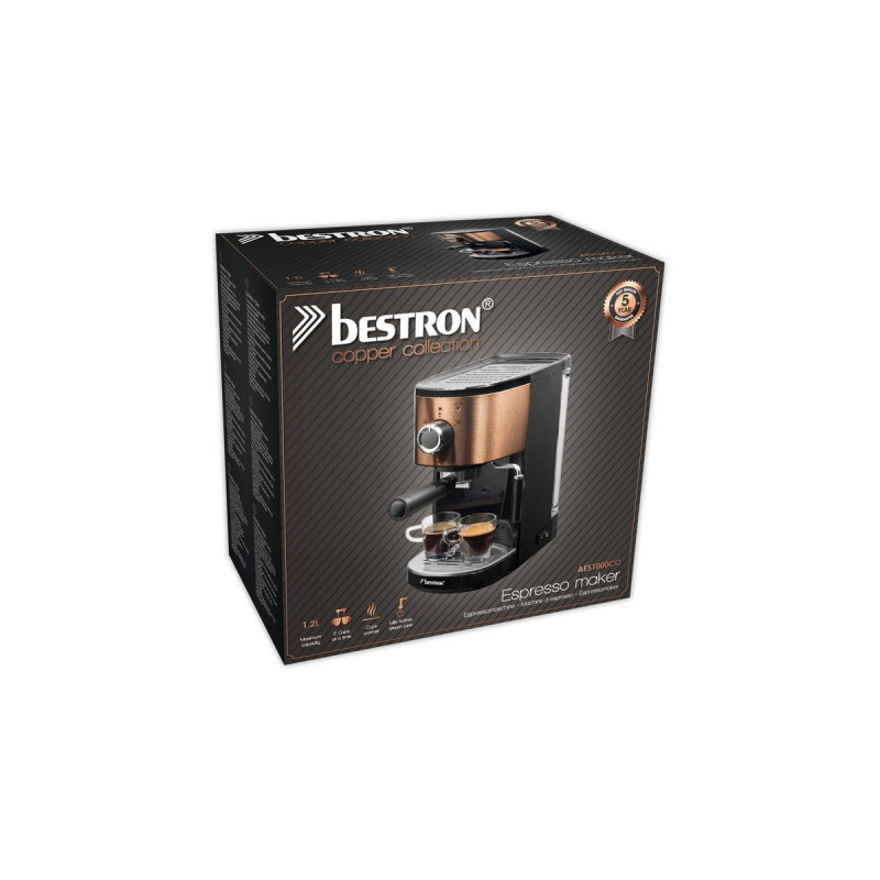 Bestron AES1000CO, Espressomaschine(kupfer/schwarz)