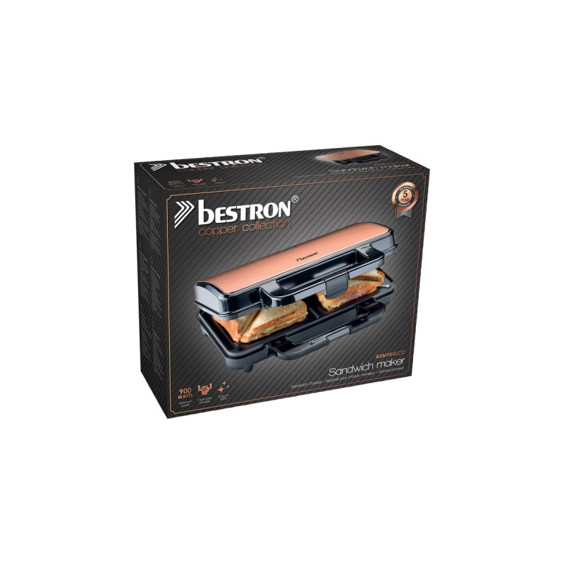 Bestron ASM90XLCO, Sandwichmaker(kupfer/schwarz)