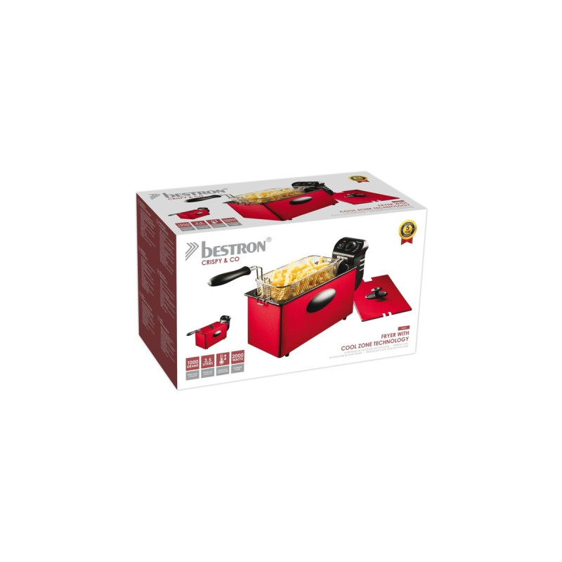Bestron CoolZone AF357R, Fritteuse(rot/schwarz)