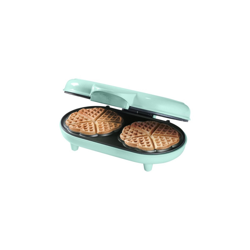 Bestron Doppel-Herzwaffeleisen ADWM1000M(mint, 1.000 Watt)