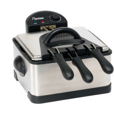 Bestron Family Fritteuse DF402B(edelstahl (gebürstet)/schwarz)