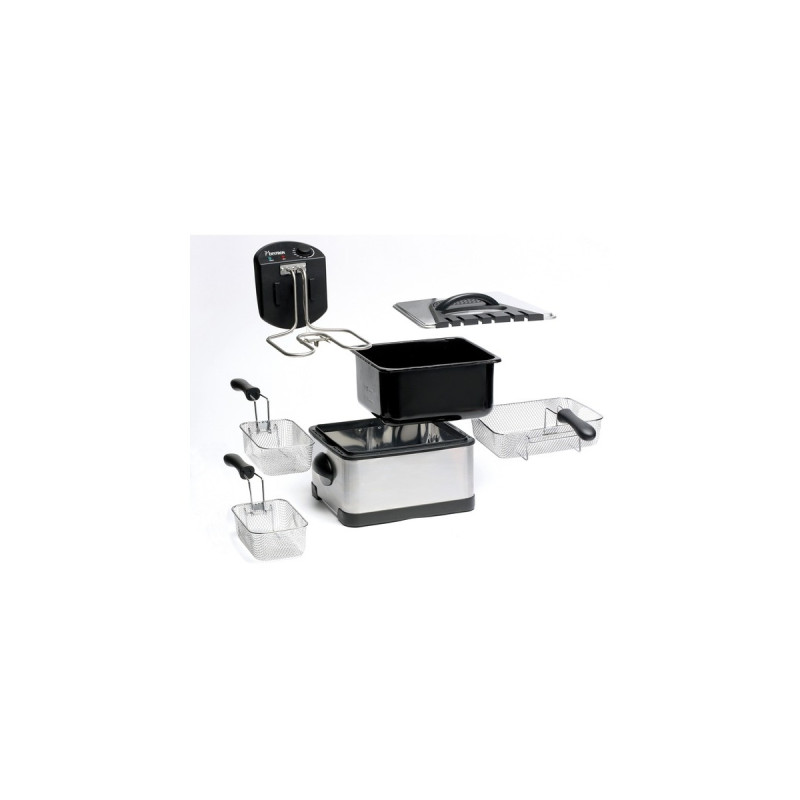 Bestron Family Fritteuse DF402B(edelstahl (gebürstet)/schwarz)