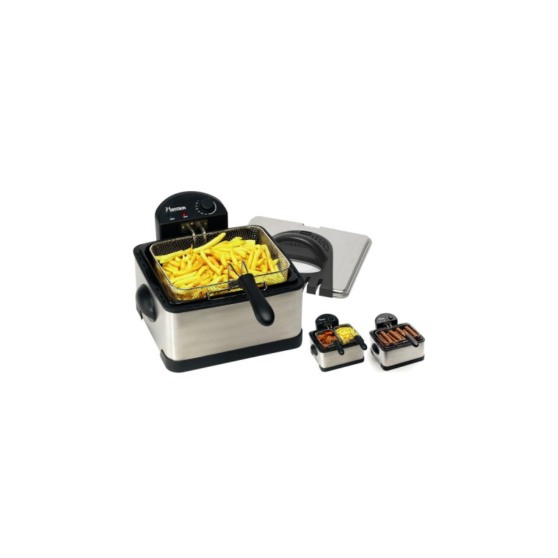 Bestron Family Fritteuse DF402B(edelstahl (gebürstet)/schwarz)