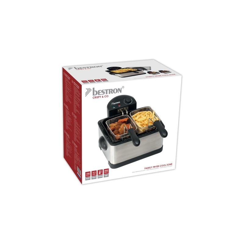 Bestron Family Fritteuse DF402B(edelstahl (gebürstet)/schwarz)