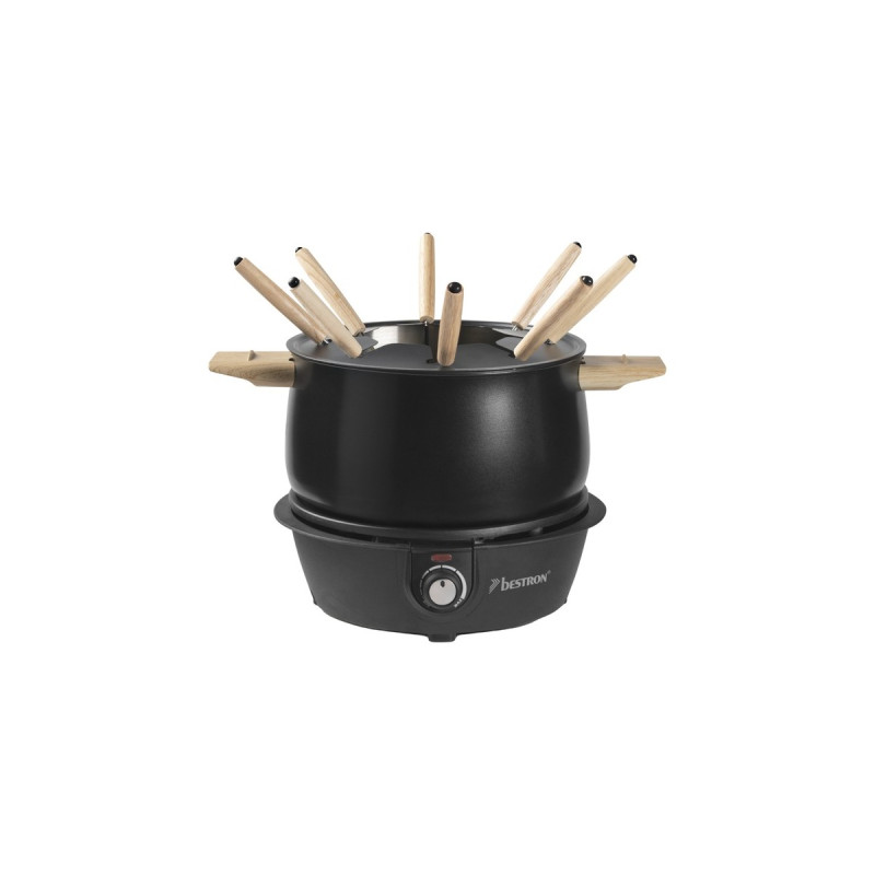 Bestron Fondue Set AFD850BW(schwarz/holz)