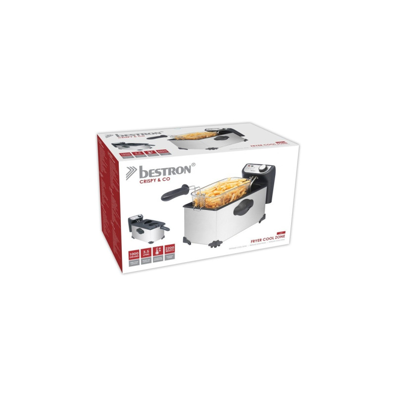 Bestron Fritteuse AF351(edelstahl (gebürstet)/schwarz)