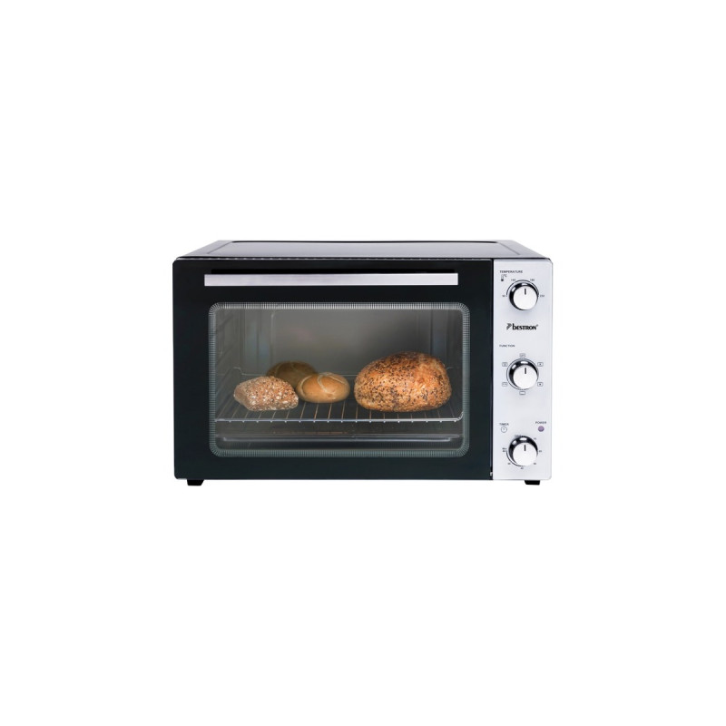 Bestron Grill-Backofen AOV55, Mini-Backofen(silber/schwarz)