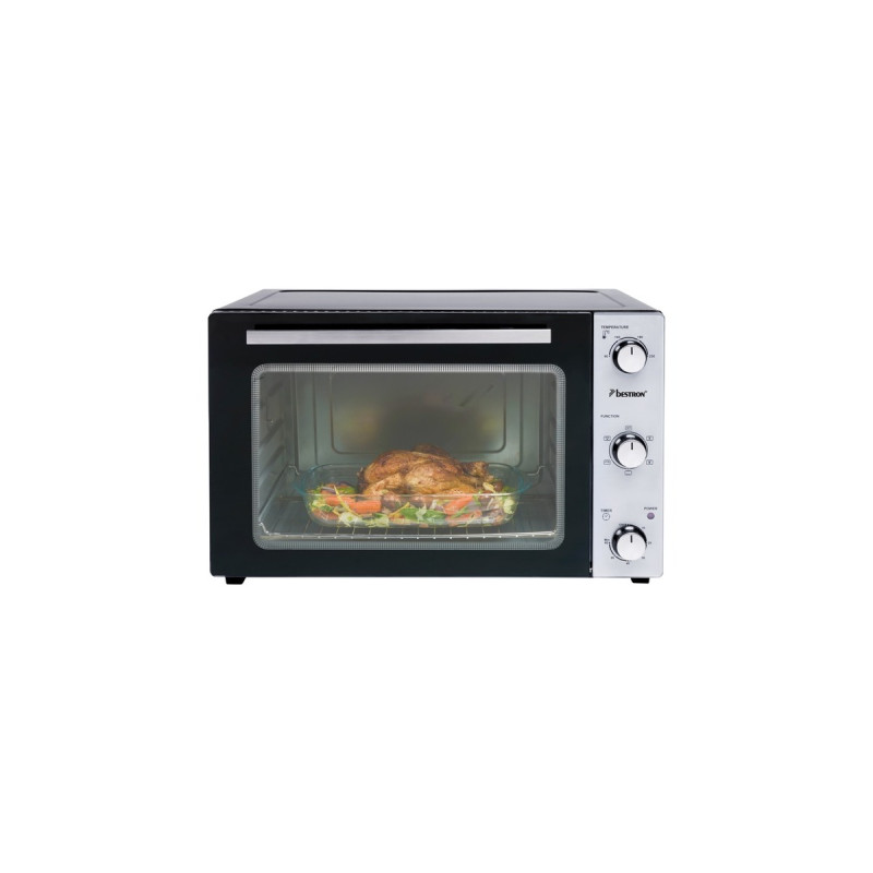 Bestron Grill-Backofen AOV55, Mini-Backofen(silber/schwarz)
