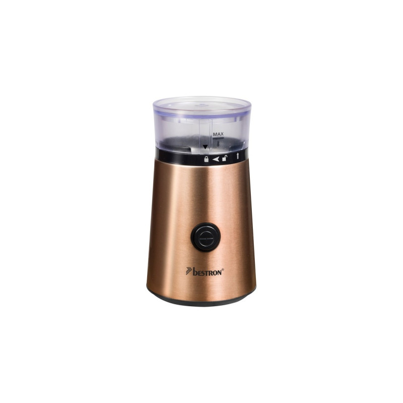 Bestron Kaffeemühle Copper Collection ACG1000CO(kupfer/schwarz, 150 Watt)