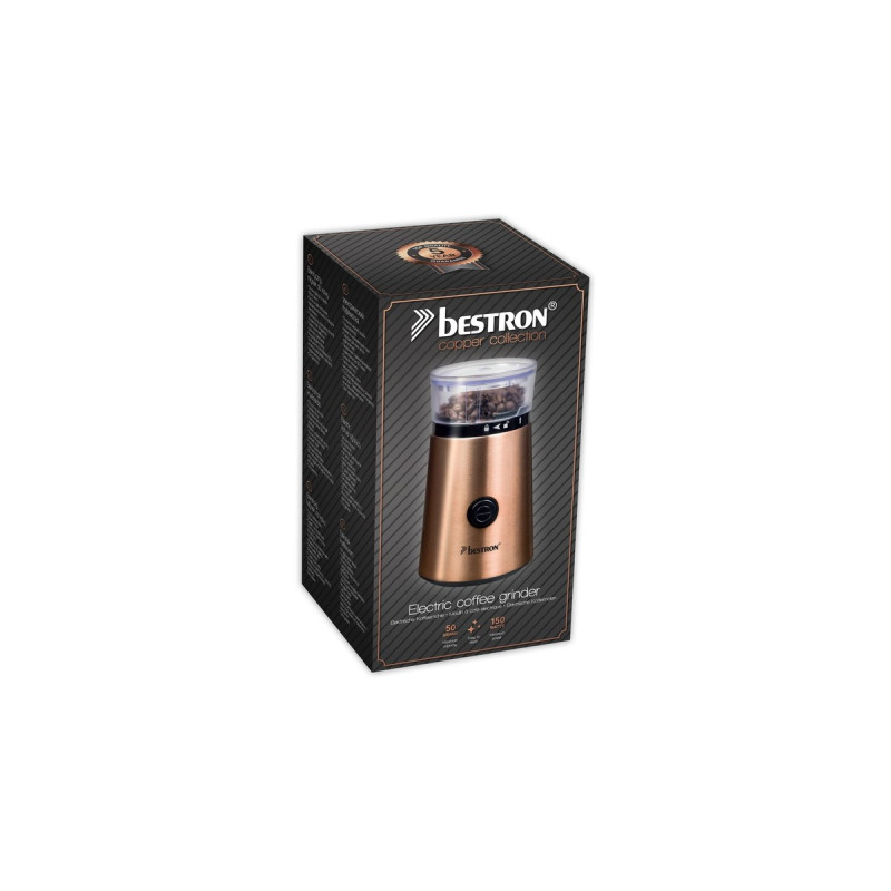 Bestron Kaffeemühle Copper Collection ACG1000CO(kupfer/schwarz, 150 Watt)