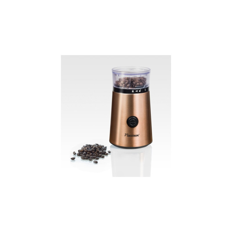 Bestron Kaffeemühle Copper Collection ACG1000CO(kupfer/schwarz, 150 Watt)