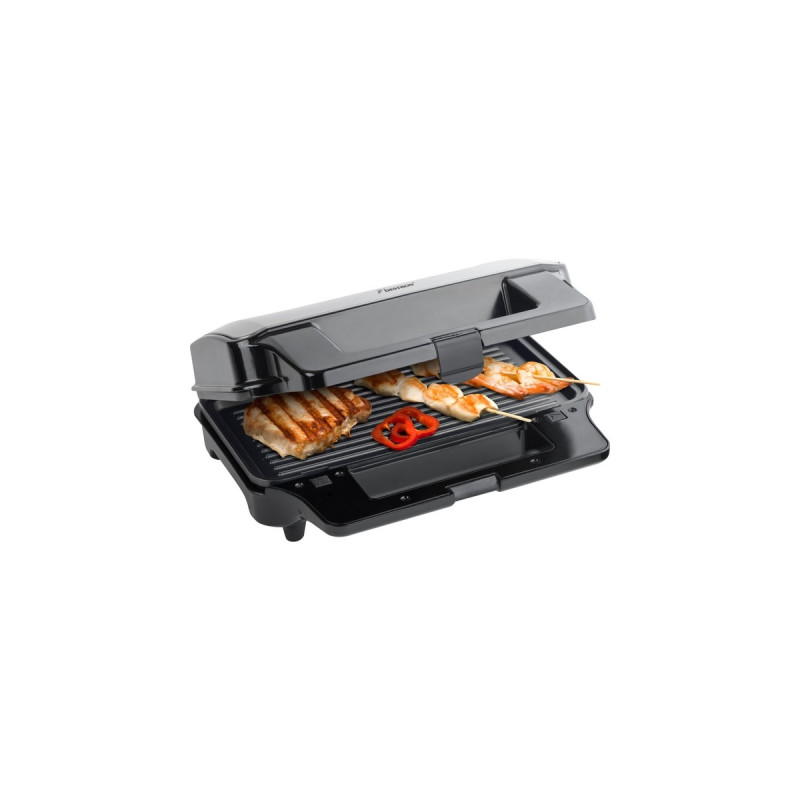 Bestron Kontaktgrill 3-in-1 ASG90XXL(schwarz/silber, 900 Watt)