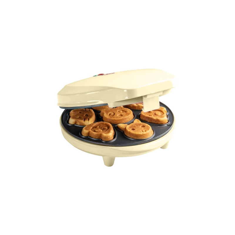 Bestron Mini-Cookie Maker Tiermotive AAW700V(hellgelb, 700 Watt)