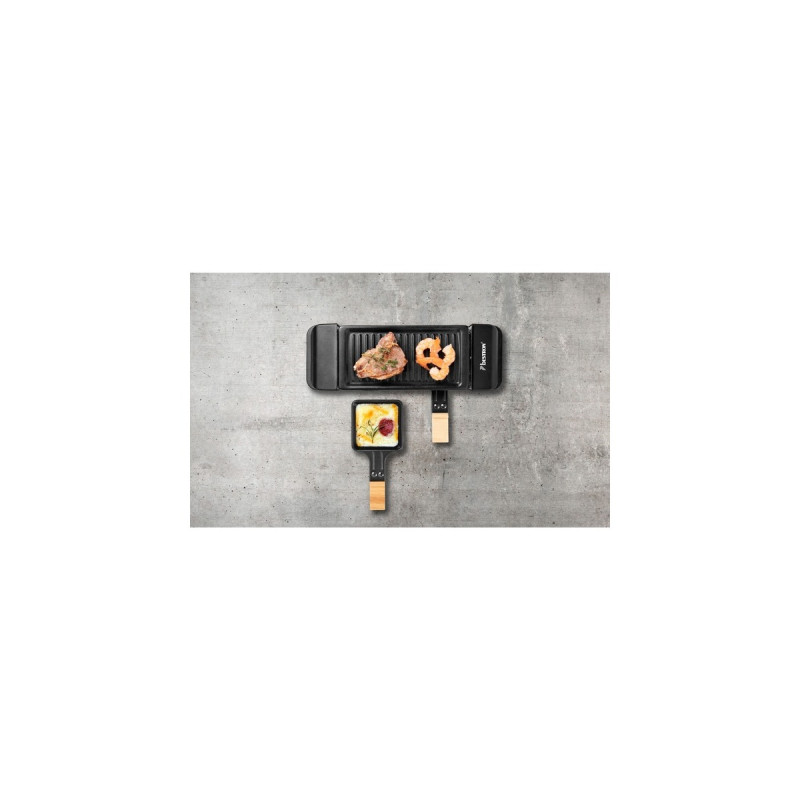 Bestron Mini Raclette(schwarz/holz, für 2 Personen)