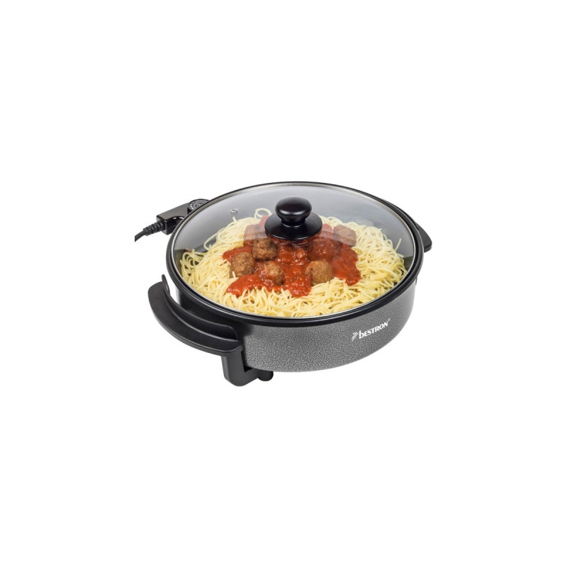 Bestron Multifunktions Party- /Snackpfanne AHP1200(grau/schwarz, 1.500 Watt, Ø 30cm)