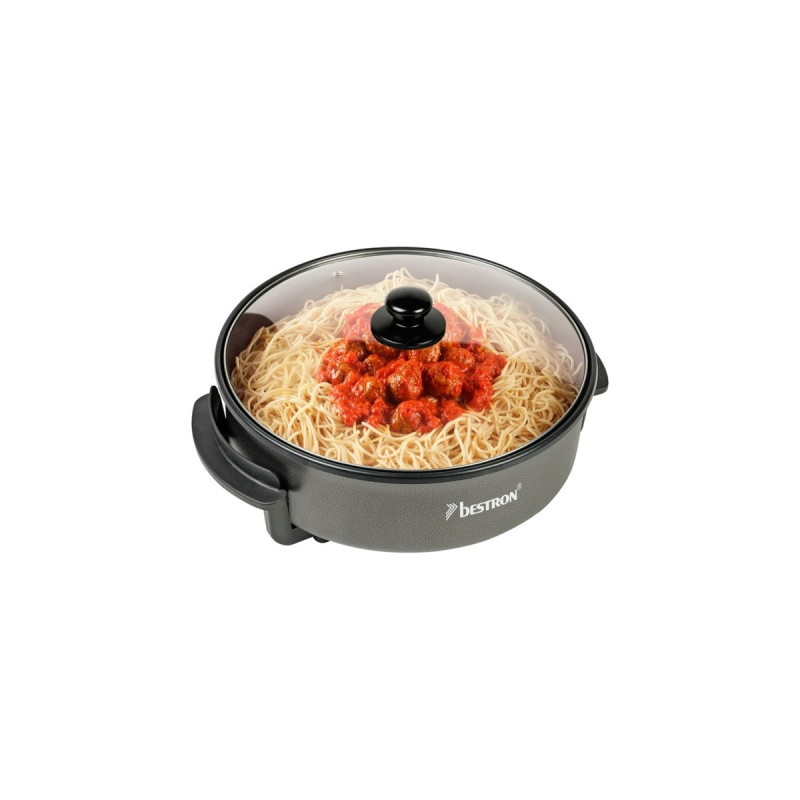 Bestron Multifunktions Party- /Snackpfanne AHP1500Z(grau/schwarz, 1.500 Watt, Ø 35cm)