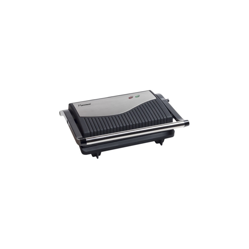 Bestron Paninigrill APG150, Kontaktgrill(silber, 750 Watt)