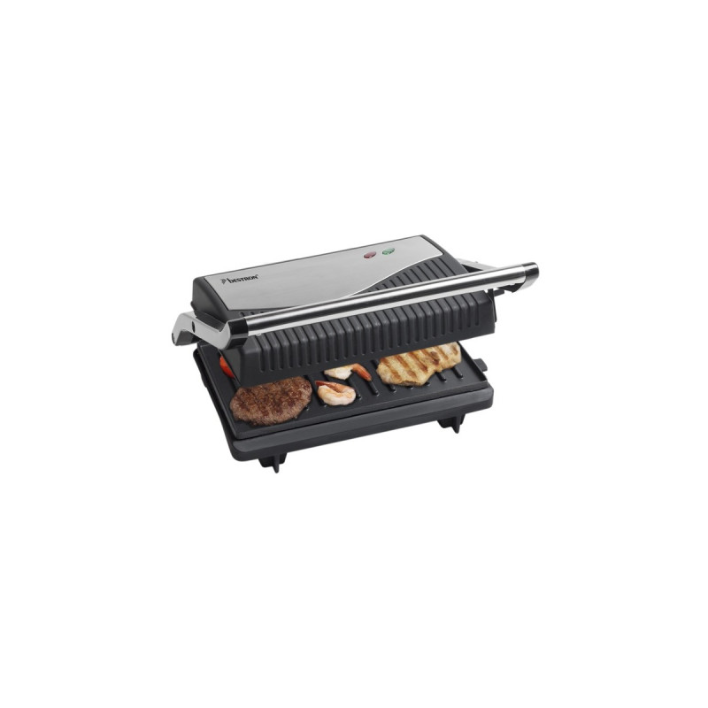 Bestron Paninigrill APG150, Kontaktgrill(silber, 750 Watt)