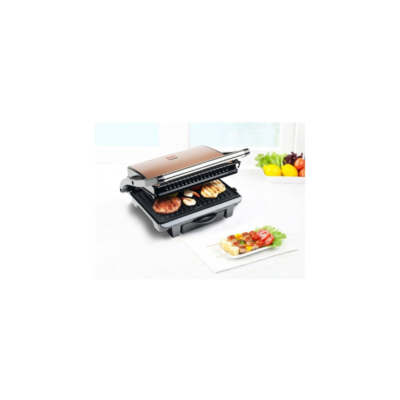 Bestron Paninigrill ASW113CO, Kontaktgrill(kupfer/schwarz, 1.000 Watt)