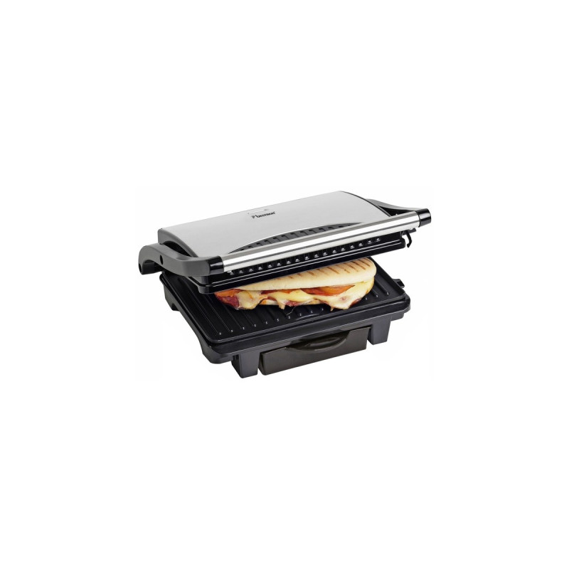Bestron Paninigrill ASW113S, Kontaktgrill(edelstahl/schwarz, 1.000 Watt)