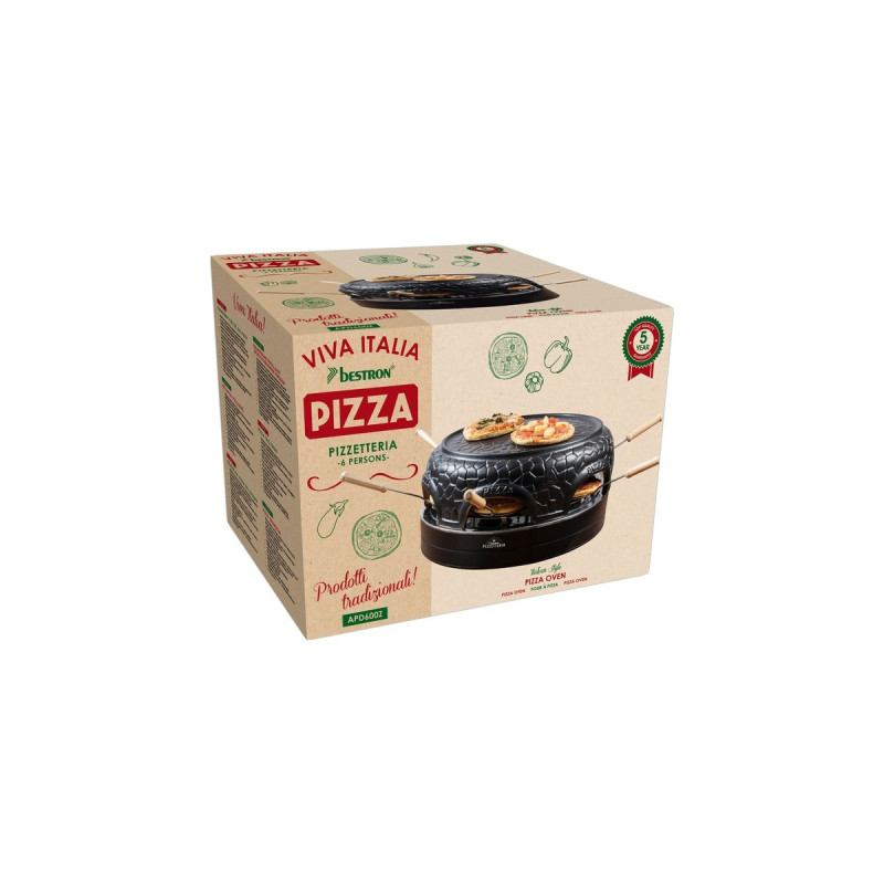 Bestron Pizzetteria APD600Z, Pizzaofen(schwarz)