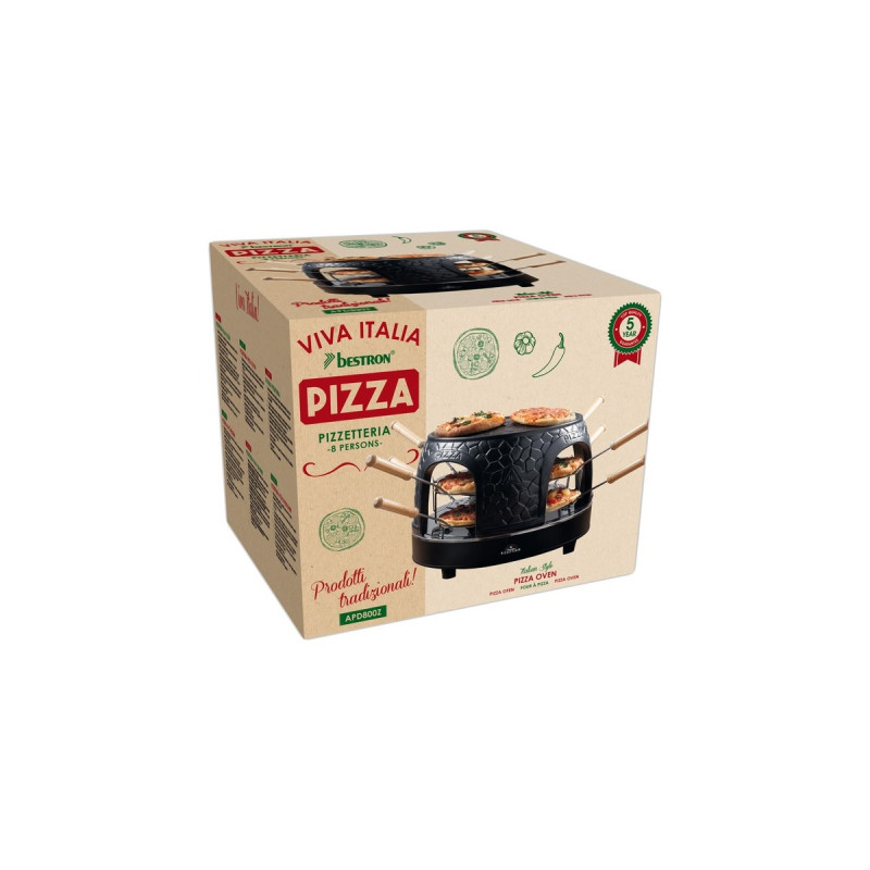 Bestron Pizzetteria APD800Z, Pizzaofen(schwarz)