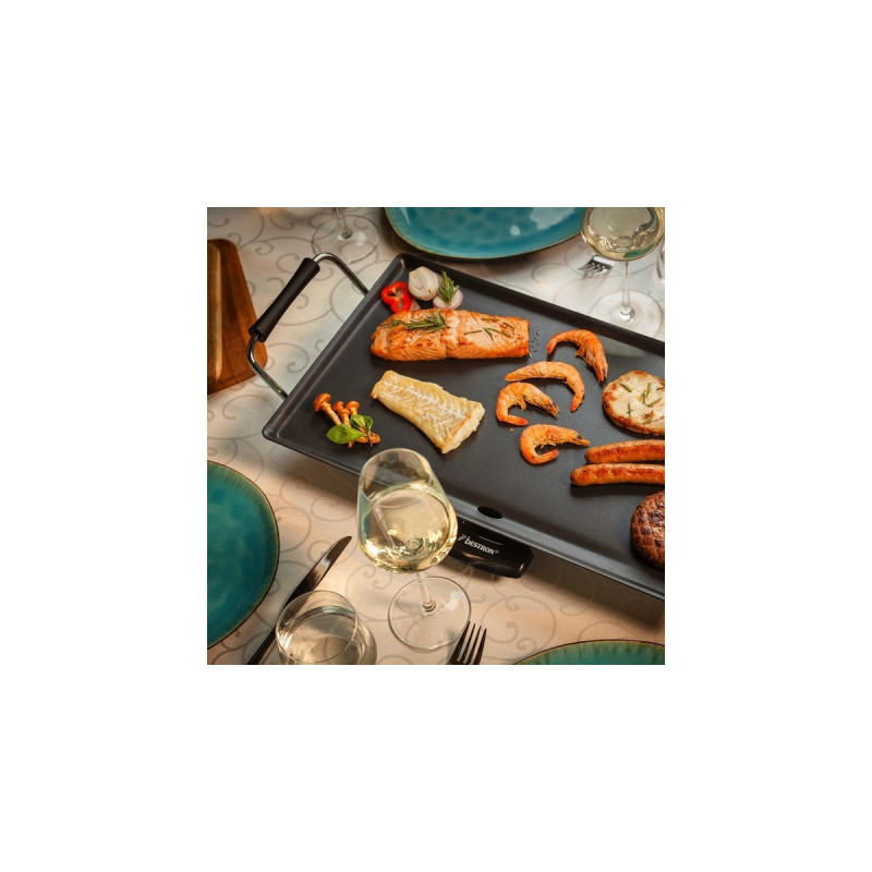 Bestron Plancha ABP602, Elektro-Grillplatte(schwarz, 2.000 Watt)