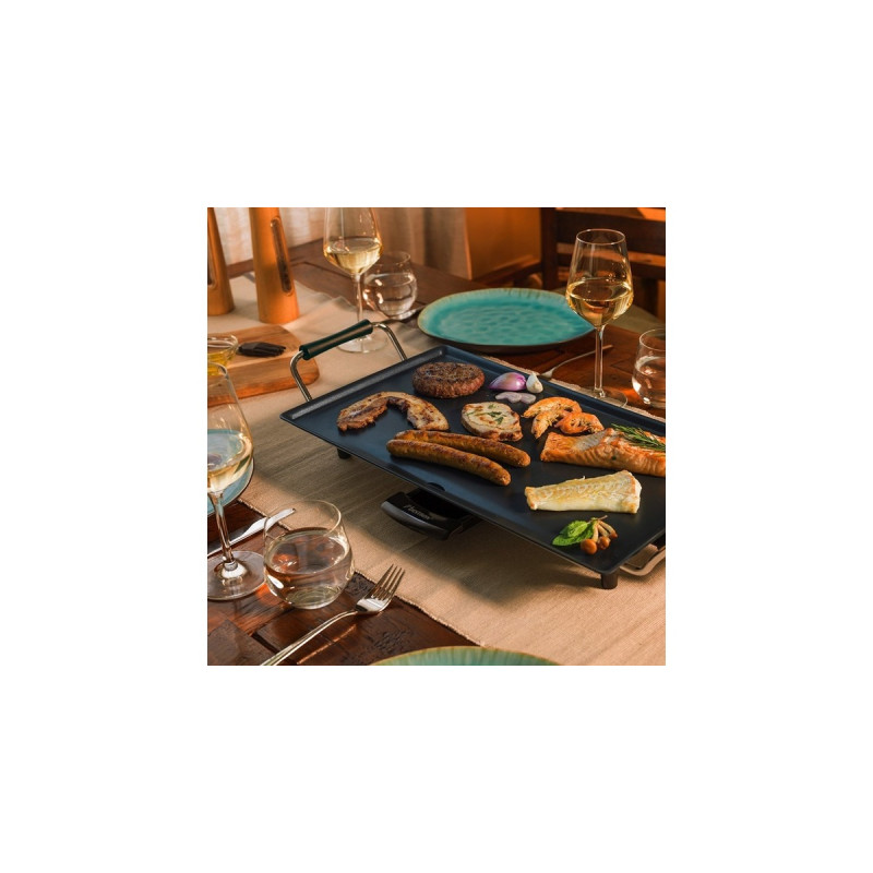 Bestron Plancha ABP602, Elektro-Grillplatte(schwarz, 2.000 Watt)