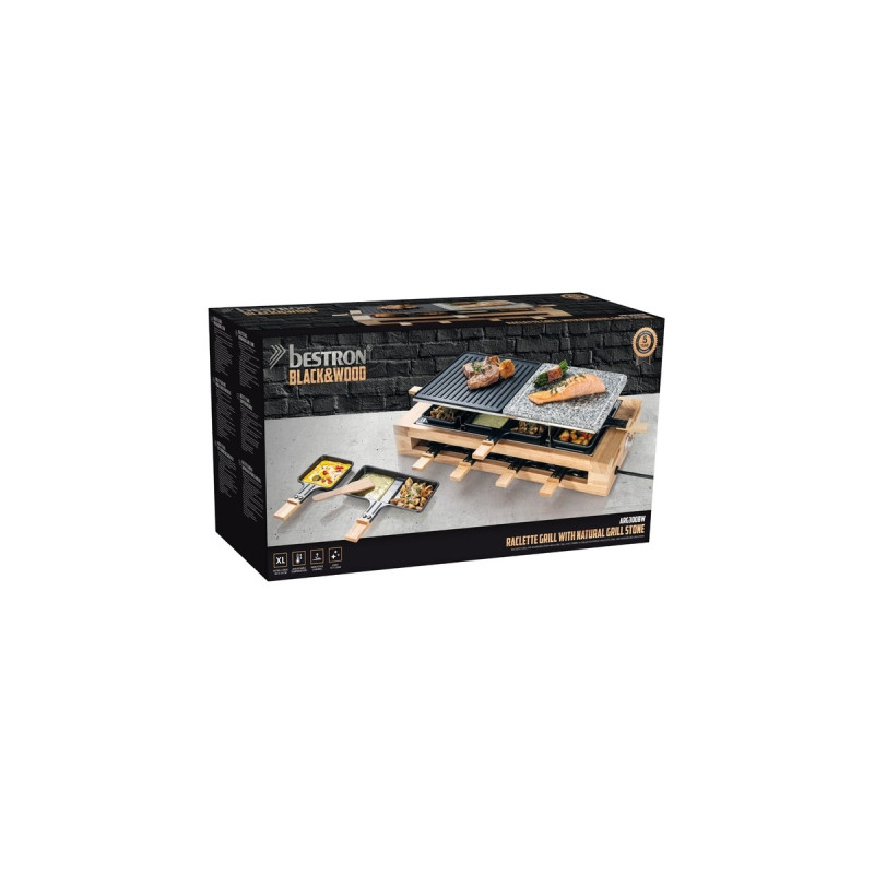 Bestron Raclette-Grill XL(holz/schwarz)