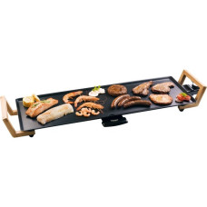 Bestron Teppanyaki XL ABP603BB, Elektro-Grillplatte(schwarz/holz, 1.800 Watt)